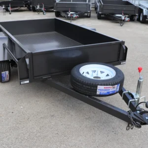 7×4 single axle domestic heavy duty | checker plate floor | drop front | trailer for sale melbourne