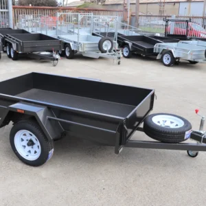 7×4 single axle domestic heavy duty | checker plate floor | drop front | trailer for sale melbourne
