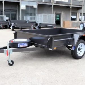 7×5 single axle commercial heavy duty box trailer | checker plate floor | drop front | trailer for sale melbourne