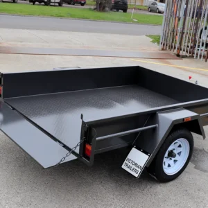 7×5 single axle commercial heavy duty box trailer | checker plate floor | drop front | trailer for sale melbourne