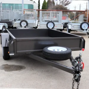 7×5 single axle commercial heavy duty box trailer | checker plate floor | drop front | trailer for sale melbourne