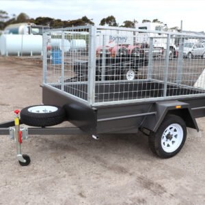 7×5 medium duty checker plate floor cage trailer | 3ft cage trailer for sale in melbourne