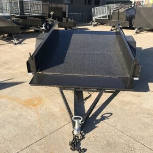 8×5 single axle box trailer for sale | drop front | checker plate floor | heavy duty trailer