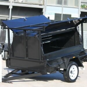 6×4 commercial tradesman trailer | 750mm toolbox top | rear lift up door | tradesman for sale