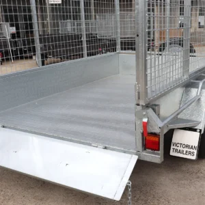 8×5 single axle 3 ft cage heavy duty galvanised trailer for sale with manual tilt
