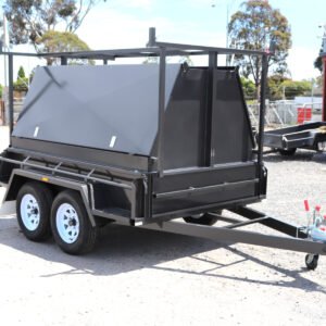 8×5 heavy duty tandem tradesman trailer | 2000 kg gvm – 750mm toolbox top | tradie top trailers for sale