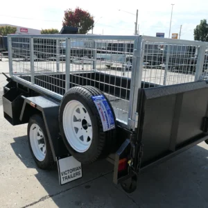 8×5 golf buggy manual tipper trailer with 2ft cage for sale melbourne victoria