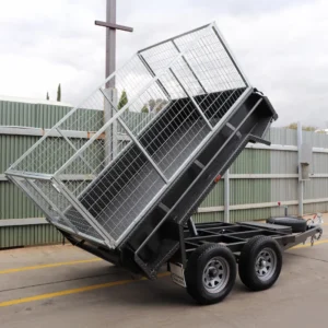 8×5 heavy duty hydraulic tipper box trailer for sale | 2.8 ton gvm | 3ft cage | 2800 kg gvm