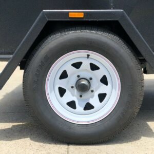 8×5 single axle 6ft high fully enclosed van / cargo trailer with brakes 1400kg gvm with ramp for sale1400 kg gvm