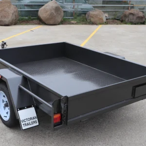 8×5 commercial heavy duty | checkerplate floor | single box axle trailer for sale