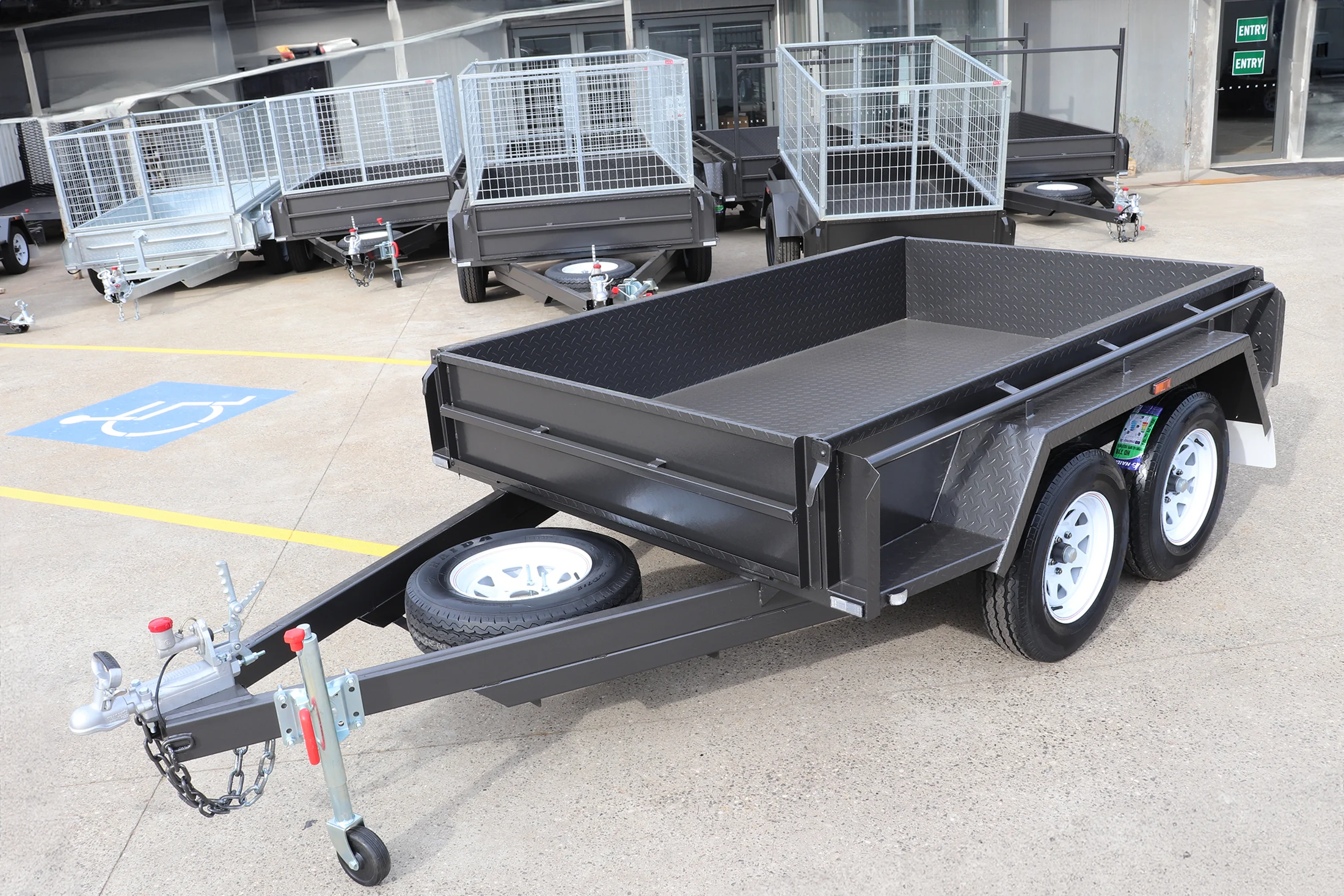 8×5 tandem trailer | heavy duty | full checkerplate | high sides 8×5 tandem trailer | heavy duty | full checkerplate | high sides