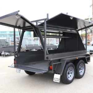 8×5 standard tandem tradesman trailer | 1990kg gvm | 900mm toolbox top | rear lift up door