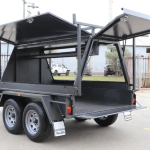 8×5 standard tandem tradesman trailer | 1990kg gvm | 900mm toolbox top | rear lift up door