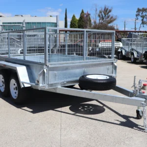 8×5 australian galvanised & australian made tandem axle cage trailer with 2ft cage for sale australian made trailer