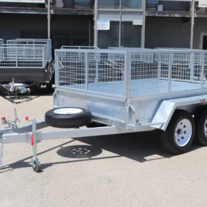 8×5 australian galvanised & australian made tandem axle cage trailer with 2ft cage for sale australian made trailer