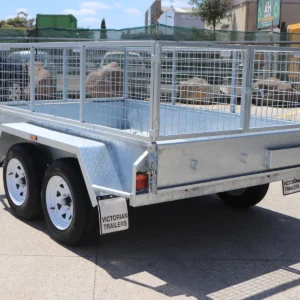 8×5 australian galvanised & australian made tandem axle cage trailer with 2ft cage for sale australian made trailer