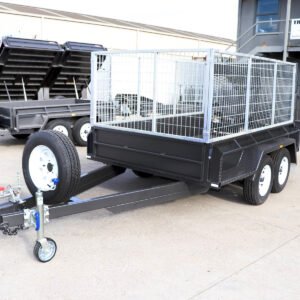 8×5 heavy duty tandem cage trailer | 3 ft galvanised cage | 1 piece grid mesh