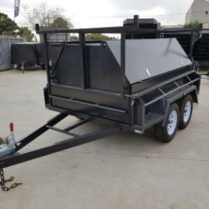8×5 heavy duty tandem tradesman trailer | 2000 kg gvm – 750mm toolbox top | tradie top trailers for sale