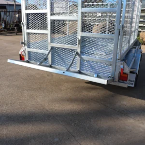 8×5 single axle 3 ft cage galvanised trailer for sale with manual tilt | rear drop ramp