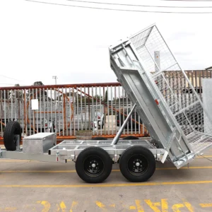 8×5 heavy duty galvanised hydraulic tipper cage trailer for sale | 2ft cage3500 kg gvm