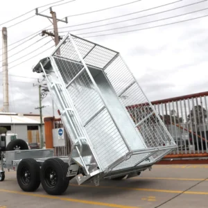8×5 heavy duty galvanised hydraulic tipper cage trailer for sale | 2ft cage3500 kg gvm