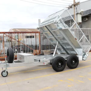 8×5 heavy duty galvanised hydraulic tipper cage trailer for sale | 2ft cage3500 kg gvm