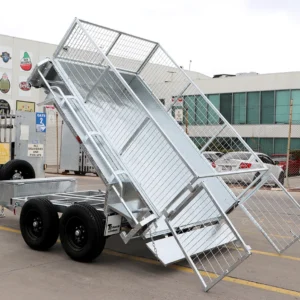 8×5 heavy duty galvanised hydraulic tipper cage trailer for sale | 2ft cage3500 kg gvm