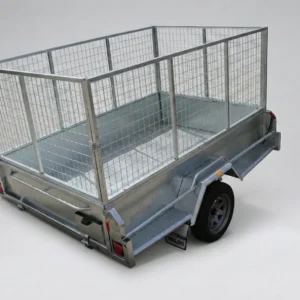 8×5 single axle 3 ft cage heavy duty galvanised trailer for sale with manual tilt 18 inches high sides
