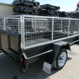 8×5 golf buggy manual tipper trailer with 2ft cage for sale melbourne victoria