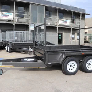 8×5 tandem trailer | heavy duty | full checkerplate | ladder racks | high sides