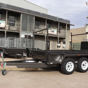 8×5 tandem trailer | heavy duty | full checkerplate | ladder racks | high sides