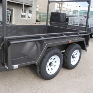 8×5 tandem trailer | heavy duty | full checkerplate | ladder racks | high sides