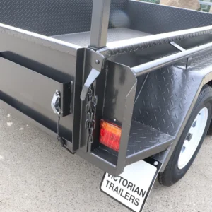 8×5 tandem trailer | heavy duty | full checkerplate | ladder racks | high sides