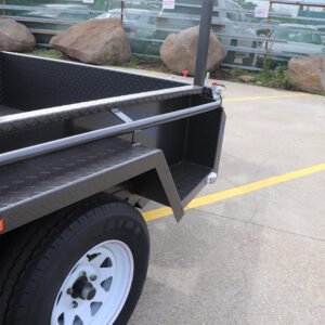 8×5 tandem trailer | heavy duty | full checkerplate | ladder racks | high sides