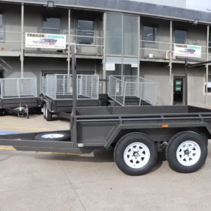 8×5 tandem trailer | heavy duty | full checkerplate | ladder racks | high sides