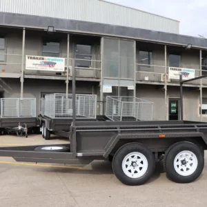 8×5 tandem trailer | heavy duty | full checkerplate | ladder racks | high sides