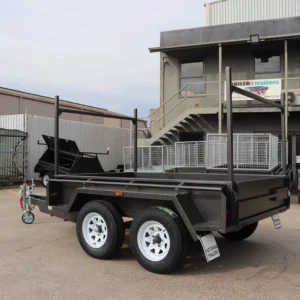 8×5 tandem trailer | heavy duty | full checkerplate | ladder racks | high sides