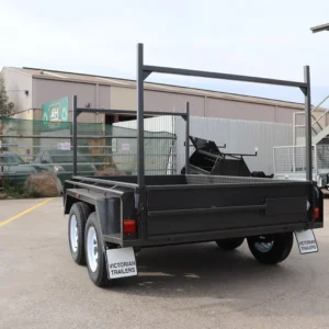 8×5 tandem trailer | heavy duty | full checkerplate | ladder racks | high sides