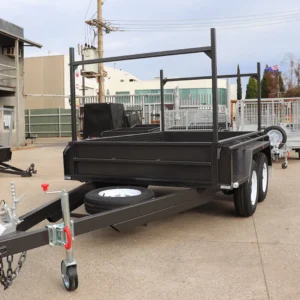 8×5 tandem trailer | heavy duty | full checkerplate | ladder racks | high sides