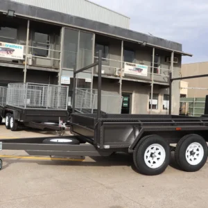 8×5 tandem trailer | heavy duty | full checkerplate | ladder racks | high sides