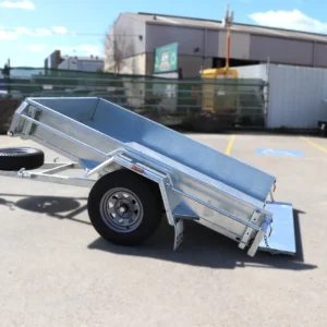 8×5 galvanised manual tipper box trailer | heavy duty single axle | box trailer for sale