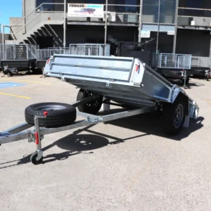 8×5 galvanised manual tipper box trailer | heavy duty single axle | box trailer for sale