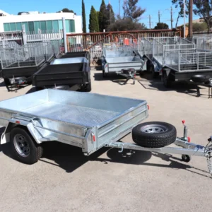8×5 galvanised manual tipper box trailer | heavy duty single axle | box trailer for sale