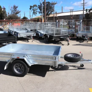 8×5 galvanised manual tipper box trailer | heavy duty single axle | box trailer for sale