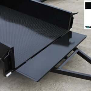 8×5 single axle domestic heavy duty | checkerplate floor | drop front