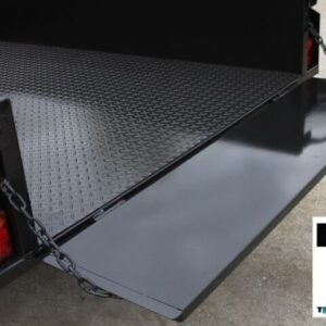 8×5 single axle domestic heavy duty | checkerplate floor | drop front