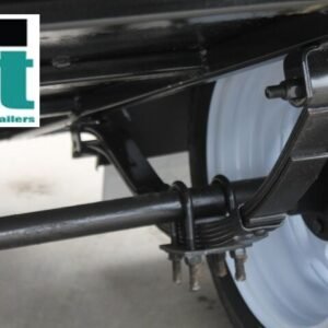 8×5 single axle domestic heavy duty | checkerplate floor | drop front