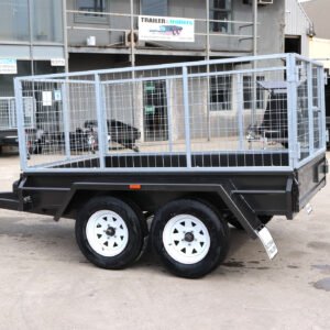 8×5 standard duty tandem box 3 ft cage trailer for sale in melbourne