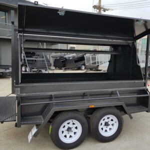 8×5 heavy duty tandem tradesman trailer | 2000kg gvm | 900mm toolbox top | tradie top trailers for sale