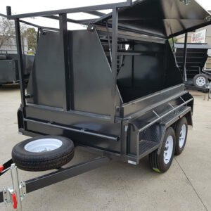 8×5 heavy duty tandem tradesman trailer | 2000kg gvm | 900mm toolbox top | tradie top trailers for sale